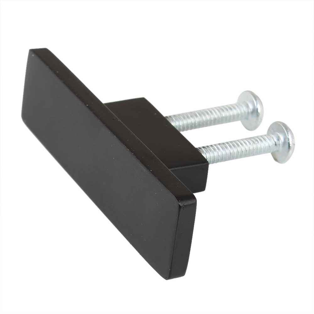 Black Rectangle Brass Big Knobs